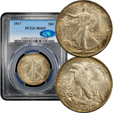 1917 Walking Liberty Half Dollar (50c) Composite Image