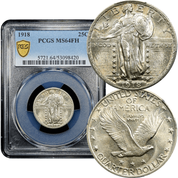 1918 Standing Liberty Quarter (25c) Composite Image