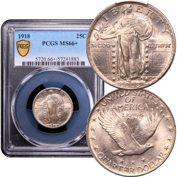 1918 Standing Liberty Quarter (25c) Composite Image