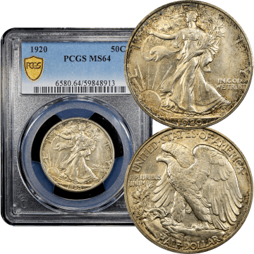 1920 Walking Liberty Half Dollar (50c) Composite Image