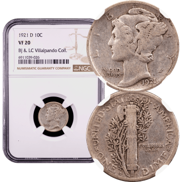 1921-D Mercury Dime (10c) Composite Image