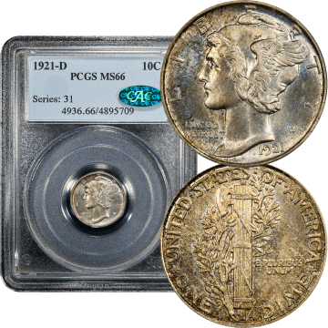 1921-D Mercury Dime (10c) Composite Image