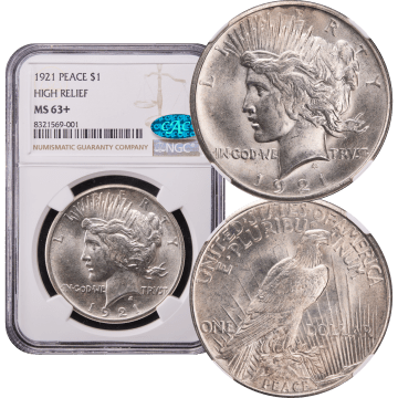 1921 High Relief Peace Dollar ($1)  Composite Image