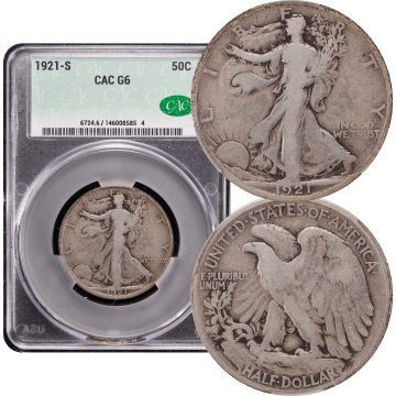 1921-S Walking Liberty Half Dollar (50c) Composite Image
