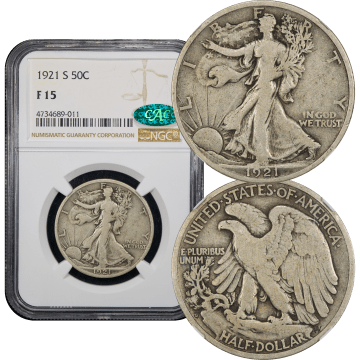 1921-S Walking Liberty Half Dollar (50c) Composite Image