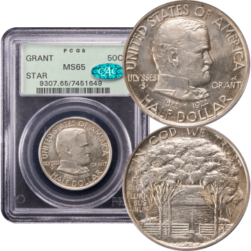 1922 Grant with Star Commemorative Half Dollar (50c) OGH Composite Image