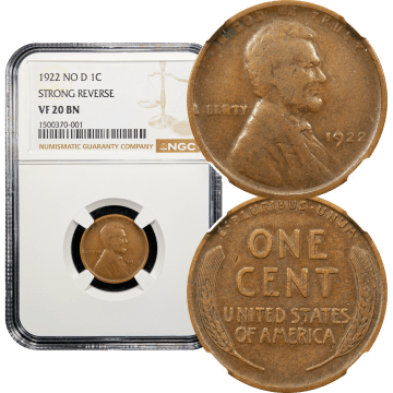 1922 No D Lincoln Cent (1c) Strong Reverse Composite Image
