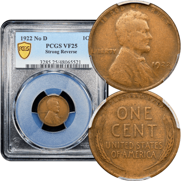 1922 No D Lincoln Cent (1c) Strong Reverse  Composite Image