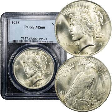 1922 Peace Dollar ($1) Composite Image