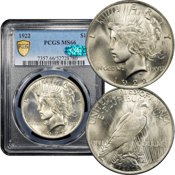 1922 Peace Dollar ($1) Composite Image