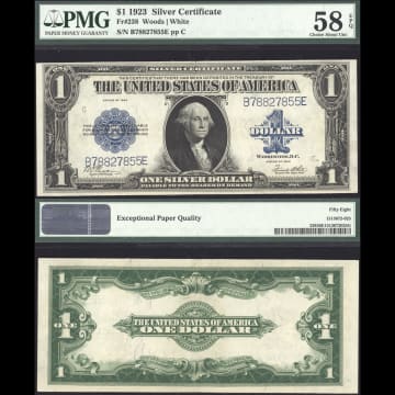 1923 Horseblanket $1 Silver Certificate Composite Image