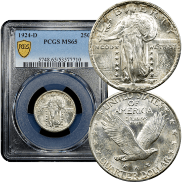 1924-D Standing Liberty Quarter (25c) Composite Image