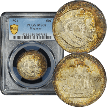 1924 Huguenot Commem Half Dollar (50c) Composite Image