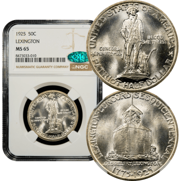 1925 Lexington Commemorative Half Dollar (50c) Composite Image