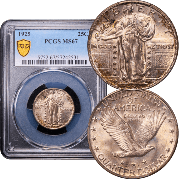 1925 Standing Liberty Quarter (25c) Composite Image