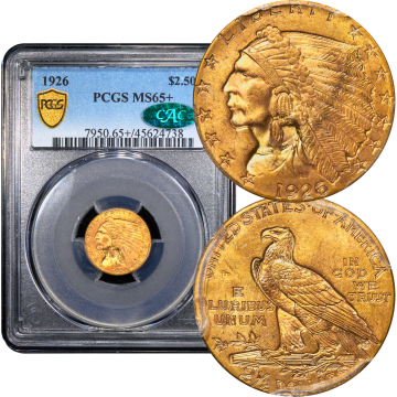 1926 Indian Gold Quarter Eagle ($2.50) Composite Image