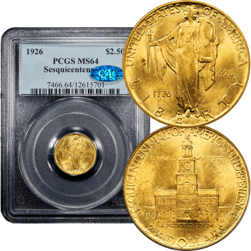 1926 Sesquicentennial Commemorative Gold Quarter Eagle ($2.50) Composite Image
