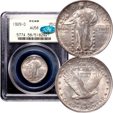 1929-D Standing Liberty Quarter (25c) OGH Composite Image