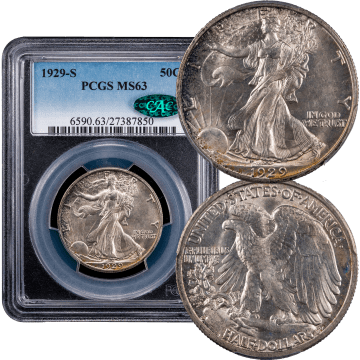 1929-S Walking Liberty Half Dollar (50c) Composite Image