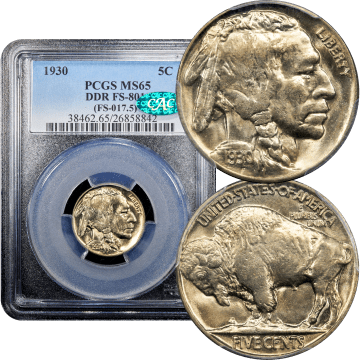 1930 Buffalo Nickel (5c) DDR FS-801 Composite Image
