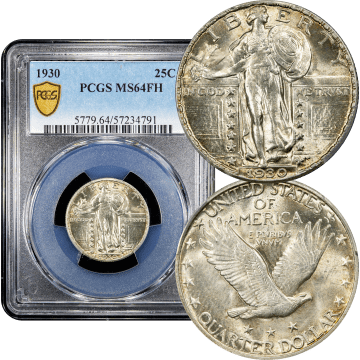 1930 Standing Liberty Quarter (25c) Composite Image