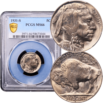 1931-S Buffalo Nickel (5c) Composite Image