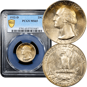 1932-D Washington Quarter (25c) Composite Image