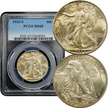 1933-S Walking Liberty Half Dollar (50c) Composite Image
