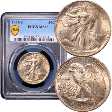 1933-S Walking Liberty Half Dollar (50c) Composite Image