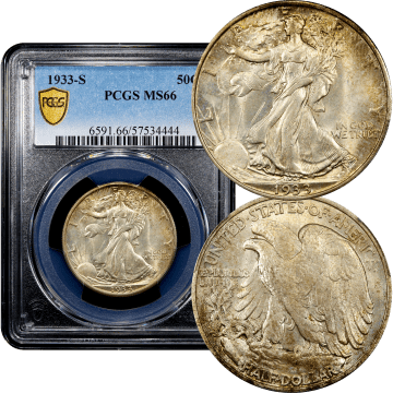 1933-S Walking Liberty Half Dollar (50c) Composite Image