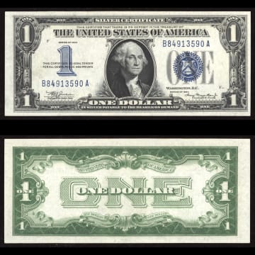 1934 Funny Back $1 Silver Certificate Composite Image