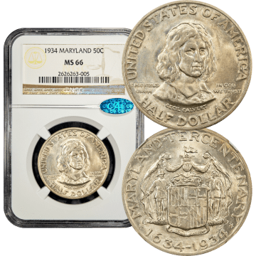 1934 Maryland Commemorative Half Dollar (50c) Composite Image