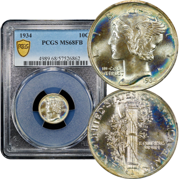 1934 Mercury Dime (10c) Composite Image