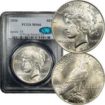 1934 Peace Dollar ($1) Composite Image