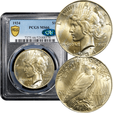 1934 Peace Dollar ($1) Composite Image