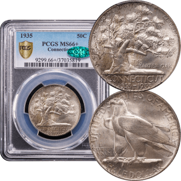 1935 Connecticut Commemorative Half Dollar (50c) Composite Image