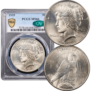 1935 Peace Dollar ($1) Composite Image