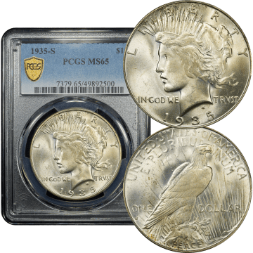 1935-S Peace Dollar ($1) Composite Image