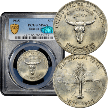 1935 Spanish Trail Commemorative Half Dollar (50c) Composite Image