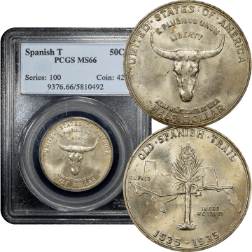 1935 Spanish Trail Commemorative Half Dollar (50c) Composite Image