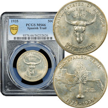 1935 Spanish Trail Commemorative Half Dollar (50c) Composite Image