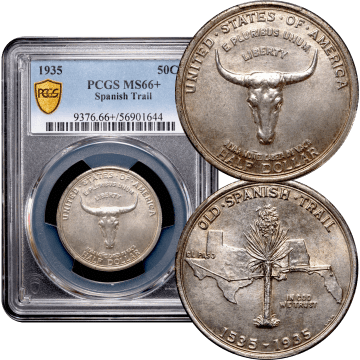 1935 Spanish Trail Commemorative Half Dollar (50c) Composite Image