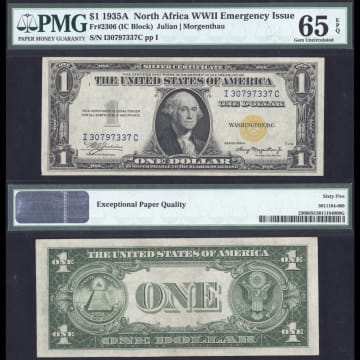 1935A $1 North Africa Silver Certificate Composite Image