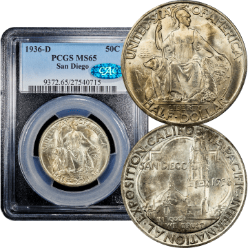 1936-D San Diego Commem Half Dollar (50c) Composite Image