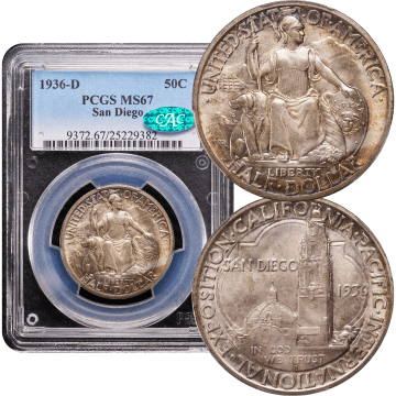 1936-D San Diego Commemorative Half Dollar (50c) Composite Image