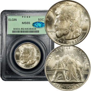 1936 Elgin Commem Half Dollar (50c) OGH Composite Image