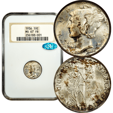 1936 Mercury Dime (10c) Composite Image