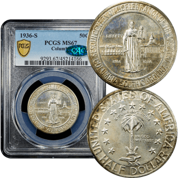 1936-S Columbia Commem Half Dollar (50c) Composite Image