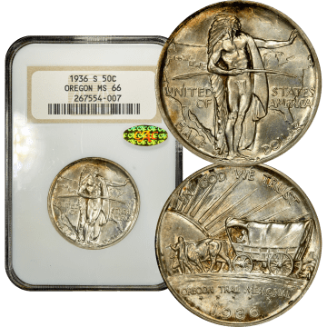 1936-S Oregon Commemorative Half Dollar (50c) Composite Image