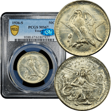 1936-S Texas Commem Half Dollar (50c) Composite Image